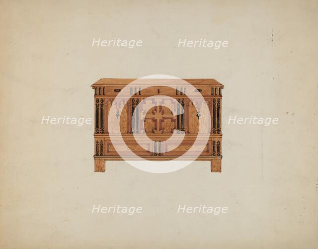 Chest with Two Drawers, c. 1937. Creator: Isabella Ruth Doerfler.