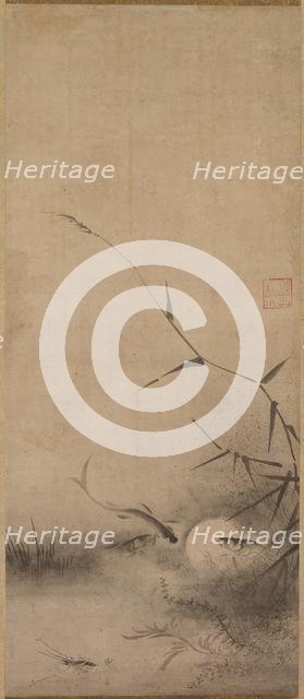 Fish and Seaweed, 16th century. Creator: Rinkyo (Japanese).