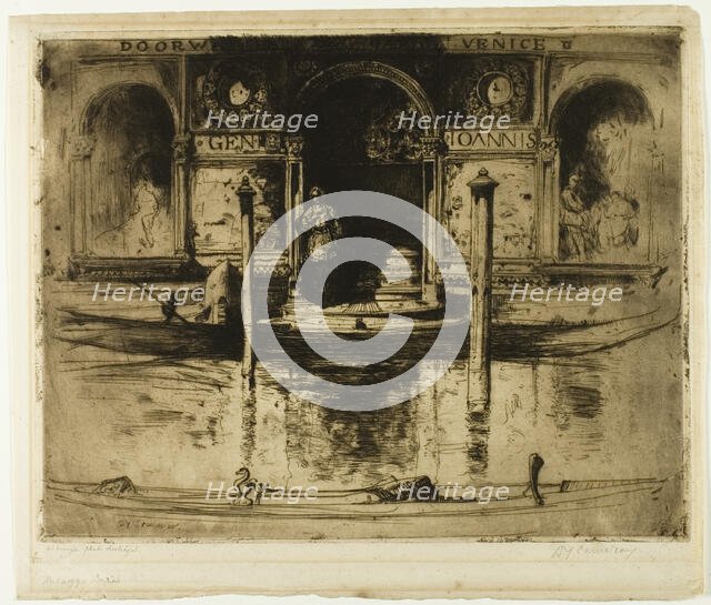 The Palace Doorway, plate 22 from the North Italian Set, 1895. Creator: David Young Cameron.