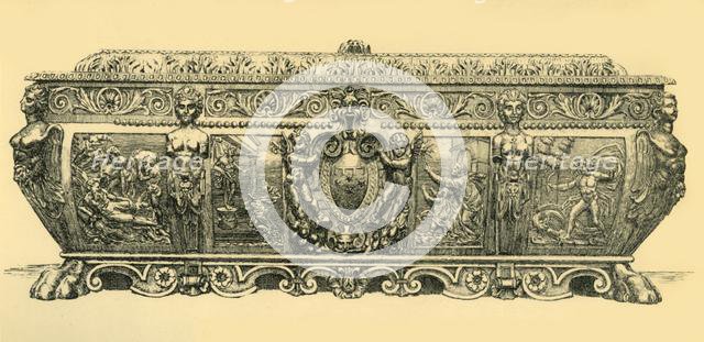 Walnut cassone, 1570, (1881). Creator: Frederick Marriott.