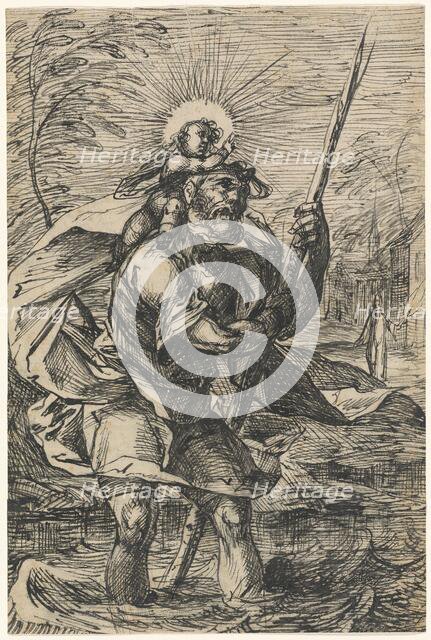 Saint Christopher (recto), 1615/1620. Creator: Hermann Weyer.