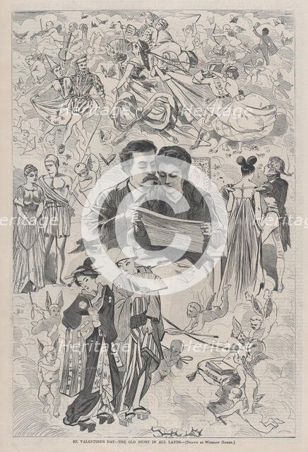 St. Valentine's Day - The Old Story in All Lands (Harper's Weekly, Vol. XII),..., February 22, 1868. Creator: Unknown.