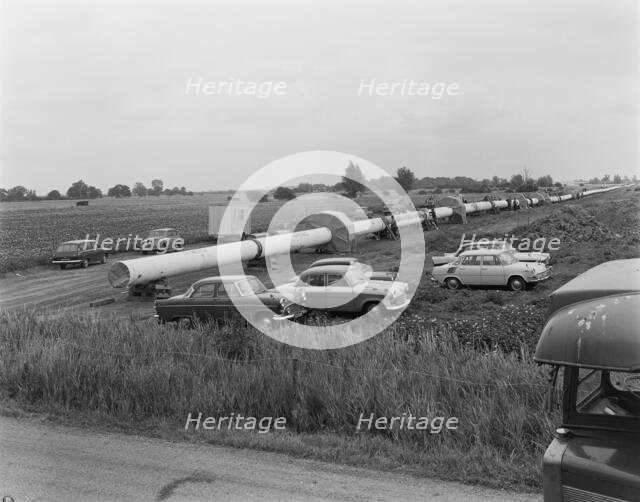 A view of the Fens gas pipeline, Norfolk, 24/07/1967. Creator: John Laing plc.