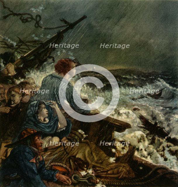 'Grace Darling and her Father Saving the Shipwrecked Crew, September 8th, 1838', (1942).  Creator: William Bell Scott.
