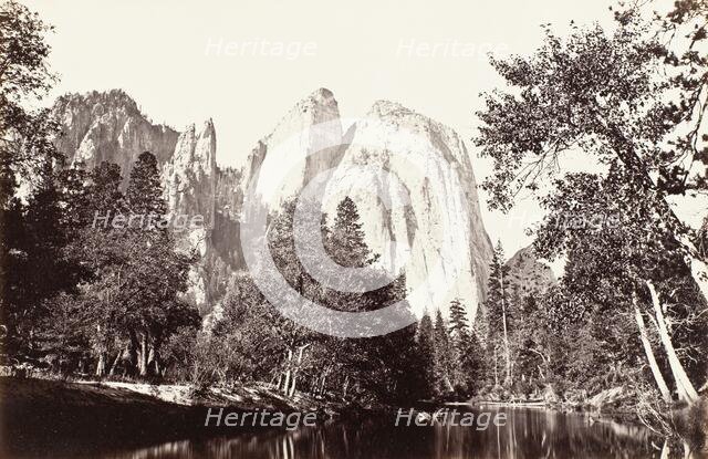 Cathedral Rocks & Spires, Printed 1866 circa. Creator: Carleton Emmons Watkins.