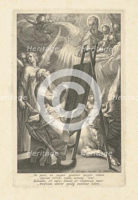 Saint Luke Painting the Virgin, 1580s?. Creator: Raphael Sadeler.
