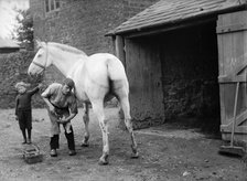 Farrier at Hellidon, Northamptonshire, c1896-c1920. Artist: Alfred Newton & Sons