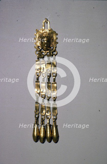 Gold Pendant, Mixtec, 1200-1521. Artist: Unknown.