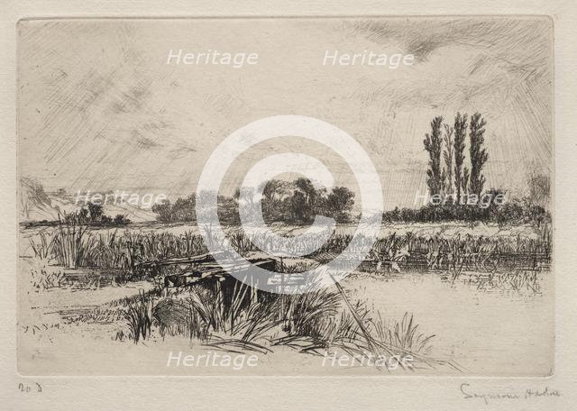 Water Meadow, 1859. Creator: Francis Seymour Haden (British, 1818-1910).