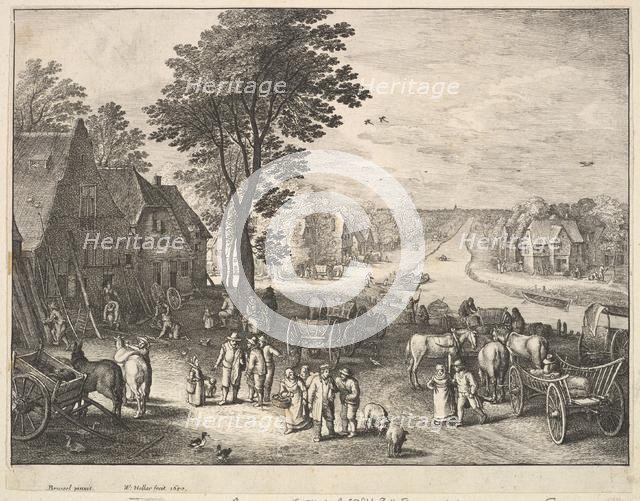 The Straight Canal, 1650. Creator: Wenceslaus Hollar.