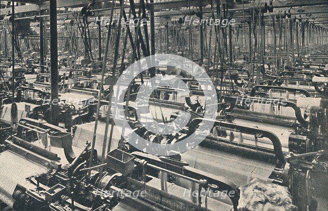 'A Weaving-shed', c1917. Artist: Unknown.