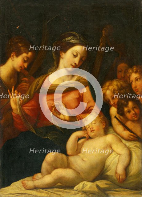 Madonna with Child among Children, 18th century. Creator: Unknown.