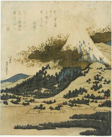 Mount Fuji from Lake Ashi in Hakone, Japan, c. 1830/35. Creator: Hokusai.
