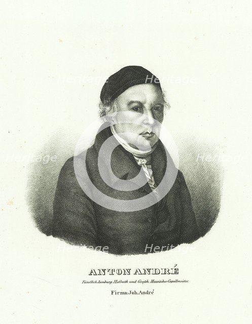 Portrait of Johann Anton André (1775-1842), 1822.