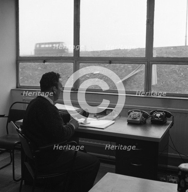 Road control room, Park Gate Iron & Steel Co, Rotherham, South Yorkshire, 1964.  Artist: Michael Walters