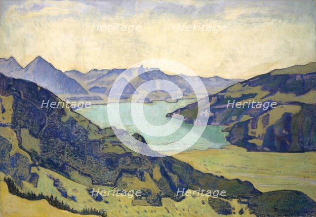 View of the Lake of Thun from Breitlauenen, 1906. Creator: Hodler, Ferdinand (1853-1918).