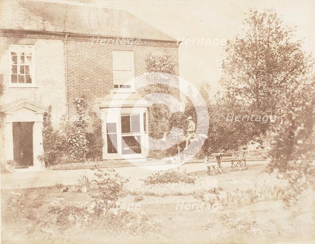 Oakley Cottage with Mr. St. John and Peter and Polly, 1853-56. Creator: John Dillwyn Llewelyn.