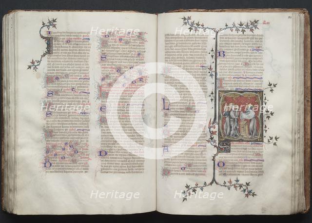The Gotha Missal: Fol. 107v, Text, c. 1375. Creator: Master of the Boqueteaux (French); Workshop, and.