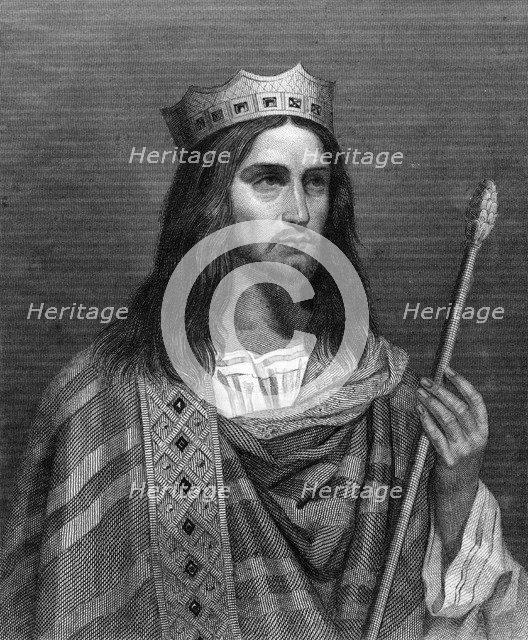 Clovis II, King of Neustria and Burgundy, (19th century).Artist: G Levy