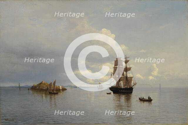 The sea and sailing ships, 1870-1919. Creator: Oscar Kleineh.