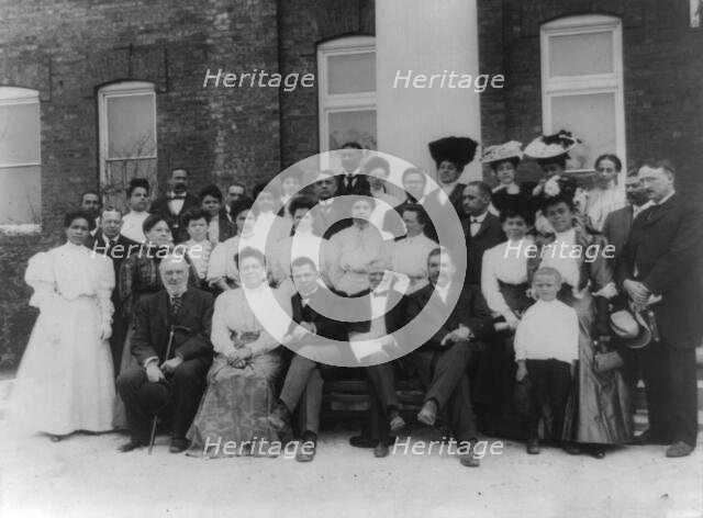 Tuskegee Institute faculty with Andrew Carnegie, Tuskegee, Alabama, 1906. Creator: Frances Benjamin Johnston.
