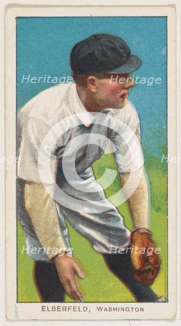 Elberfeld, Washington, American League, from the White Border series (T206) for the Ame..., 1909-11. Creator: American Tobacco Company.