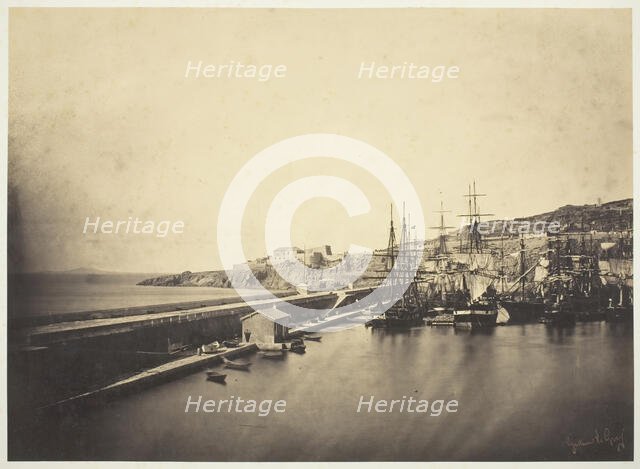 The Jetty at Sète, 1857. Creator: Gustave Le Gray.