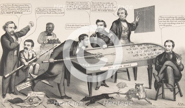 A Little Game of Bagatelle, 1864. Creator: John L Magee.