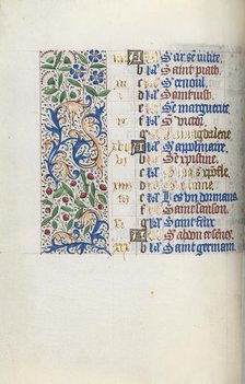 Book of Hours (Use of Rouen): fol. 7v, c. 1470. Creator: Master of the Geneva Latini (French, active Rouen, 1460-80).