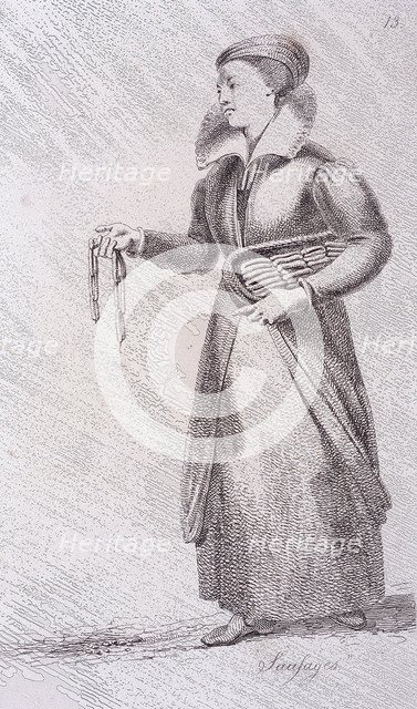 'Sausages', c1660, from Cries of London, (c1819?). Artist: John Thomas Smith