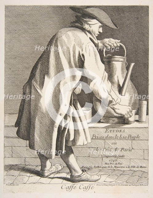 Coffee Vendor, 1746. Creator: Caylus, Anne-Claude-Philippe de.
