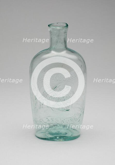 Flask, 1850/59. Creator: Spring Garden Glass Works.