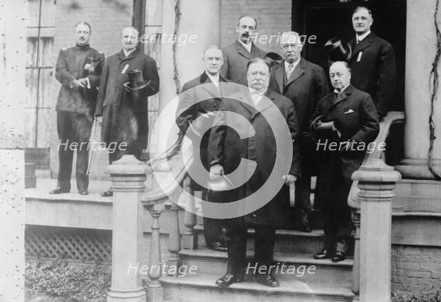 President Taft, Sec'y Knox at home of Ansley Wilcox, Buffalo, 1905. Creator: Bain News Service.