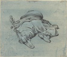 A Cavalier Lying on the Ground, c. 1640. Creator: Jan Dirksz Both.