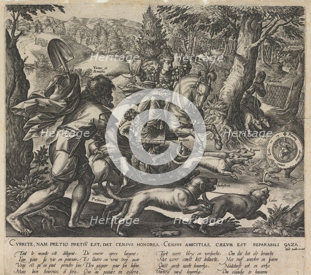 An Allegorical Hunt, 1578. Artist: Stradanus (Straet, van der), Johannes (1523-1605)