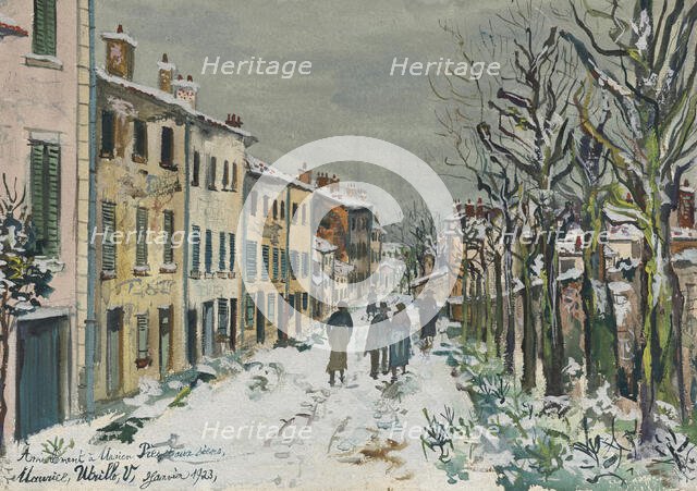 Rue sous la neige, 1923. Creator: Utrillo, Maurice (1883-1955).