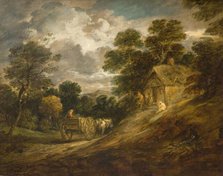 Landscape With A Cottage And Cart, 1786. Creator: Thomas Gainsborough.