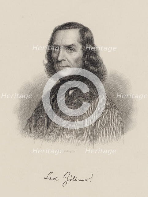 Portrait of the Composer Carl Friedrich Zöllner (1800-1860) , c. 1850. Creator: Weger, August (1823-1892).