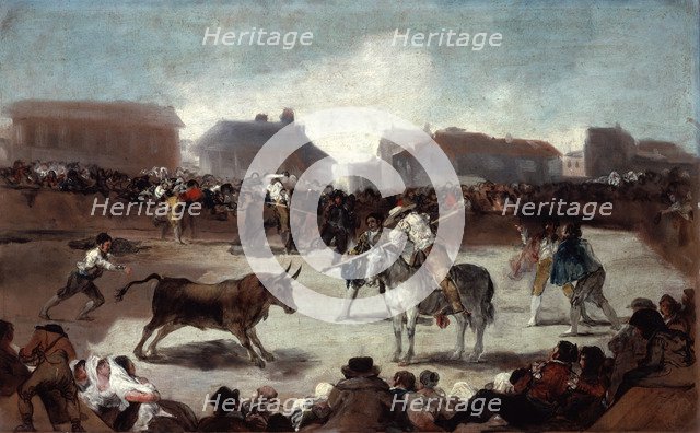 'A Village Bullfight', c1812-1814. Artist: Francisco Goya