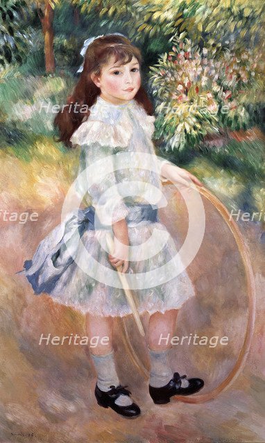  'Girl with a hoop', 1885, by Auguste Renoir.