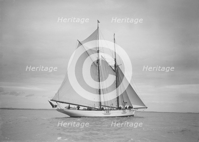 The schooner 'Esma', 1911. Creator: Kirk & Sons of Cowes.