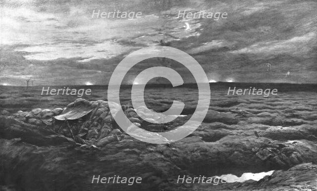 'Nuit calme devant Douaument, en terrain reconquis', 1916. Creator: Unknown.