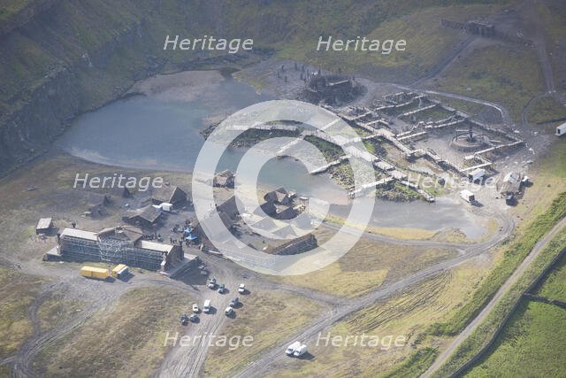 Film set for the Beowulf television series, County Durham, 2015. Creator: Dave MacLeod.