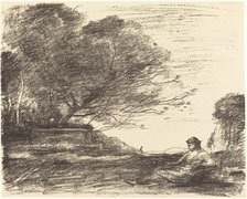 Sappho (Sapho), 1871. Creator: Jean-Baptiste-Camille Corot.