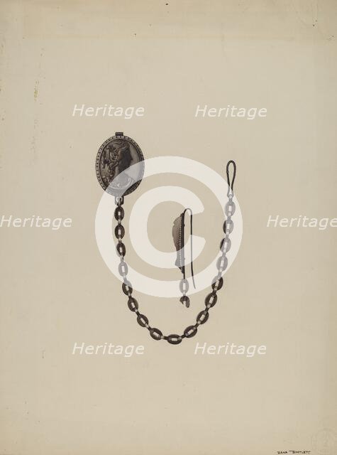 Medallion and Chain, c. 1936. Creator: Dana Bartlett.