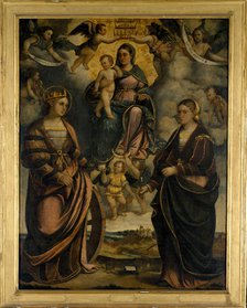 Madonna and Child between the saints Catherine and Apollonia, 1526. Creator: Dal Toso, Girolamo (1480-1548).