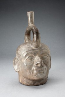 Stirrup Spout Portrait Vessel of a Ruler, 100 B.C./A.D. 500. Creator: Unknown.