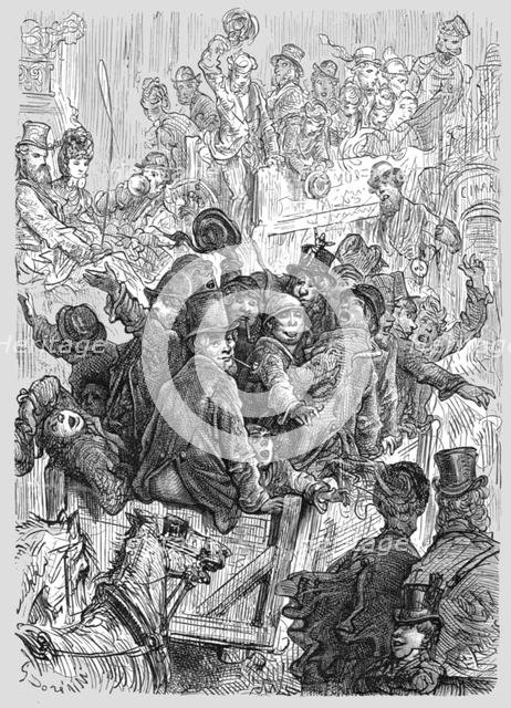 'Home from Hampton Court Races', 1872.  Creator: Gustave Doré.