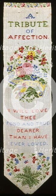 Bookmark, England, 19th century. Creator: Thomas Stevens.