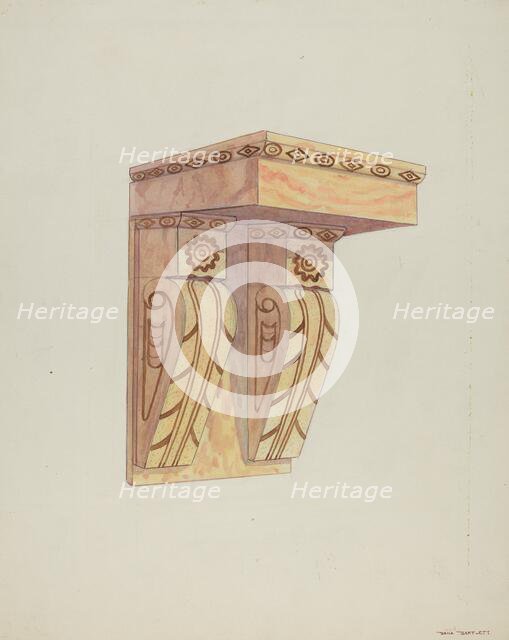 Architectural Detail (Wall Bracket), 1937. Creator: Dana Bartlett.